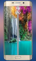 Waterfall Zipper Lock Screen poster