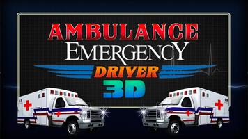 Ambulance Emergency Driver 3D الملصق