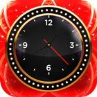 Black Clock Live Wallpaper ícone