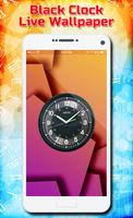 Black Clock Live Wallpaper imagem de tela 3