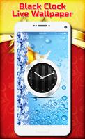 Black Clock Live Wallpaper Cartaz