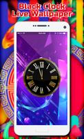 Black Clock Live Wallpaper imagem de tela 2