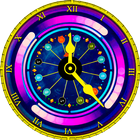 Multi Color Clock Wallpaper icône