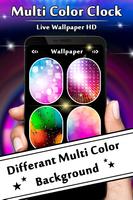 Multi Color Clock Wallpaper imagem de tela 2
