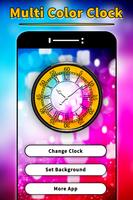 Multi Color Clock Wallpaper imagem de tela 3