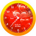 ”Red Clock Live Wallpaper