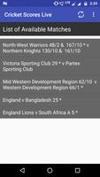 Cricket Scores Live capture d'écran 1