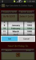 Age Calculator & Zodiac Signs syot layar 1