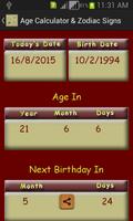 Age Calculator & Zodiac Signs screenshot 2