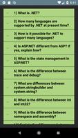 .Net Interview Questions (OffLine ) الملصق