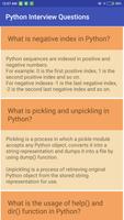 Python Interview Questions (OffLine) capture d'écran 1