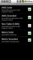 AWG Metric Wire Converter capture d'écran 1