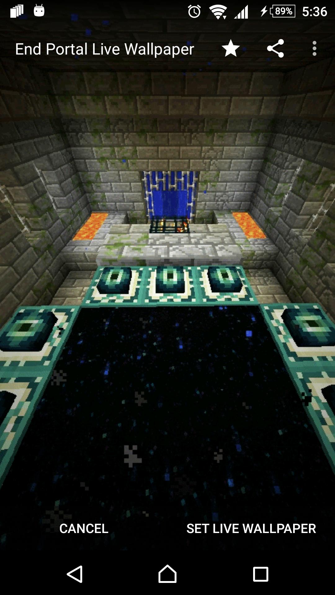 End Portal Live Minecraft Wallpaper For Android Apk Download