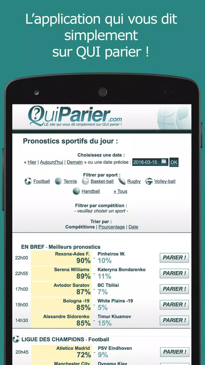 Qui Parier ? Pronostic sportif for Android - APK Download