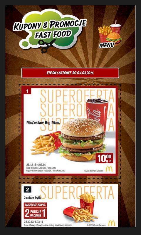 Kupony McDonalds KFC Pizza Hut for Android - APK Download