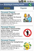 ICW -Personal Finance Magazine تصوير الشاشة 1