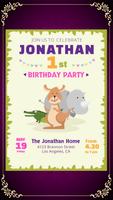 Kids Birthday Party Invitation Maker Affiche