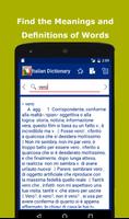 Italian Explanatory Dictionary. Words definitions poster