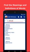 Polish explanatory dictionary. Words definitions poster