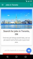 Jobs in Toronto, Canada Affiche