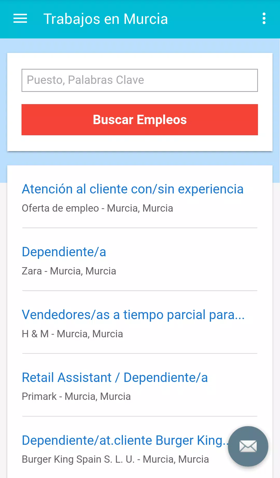 Trabajos en Murcia, España APK pour Android Télécharger
