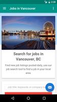 Jobs in Vancouver, Canada Affiche