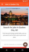 Jobs in Quebec City, Canada poster