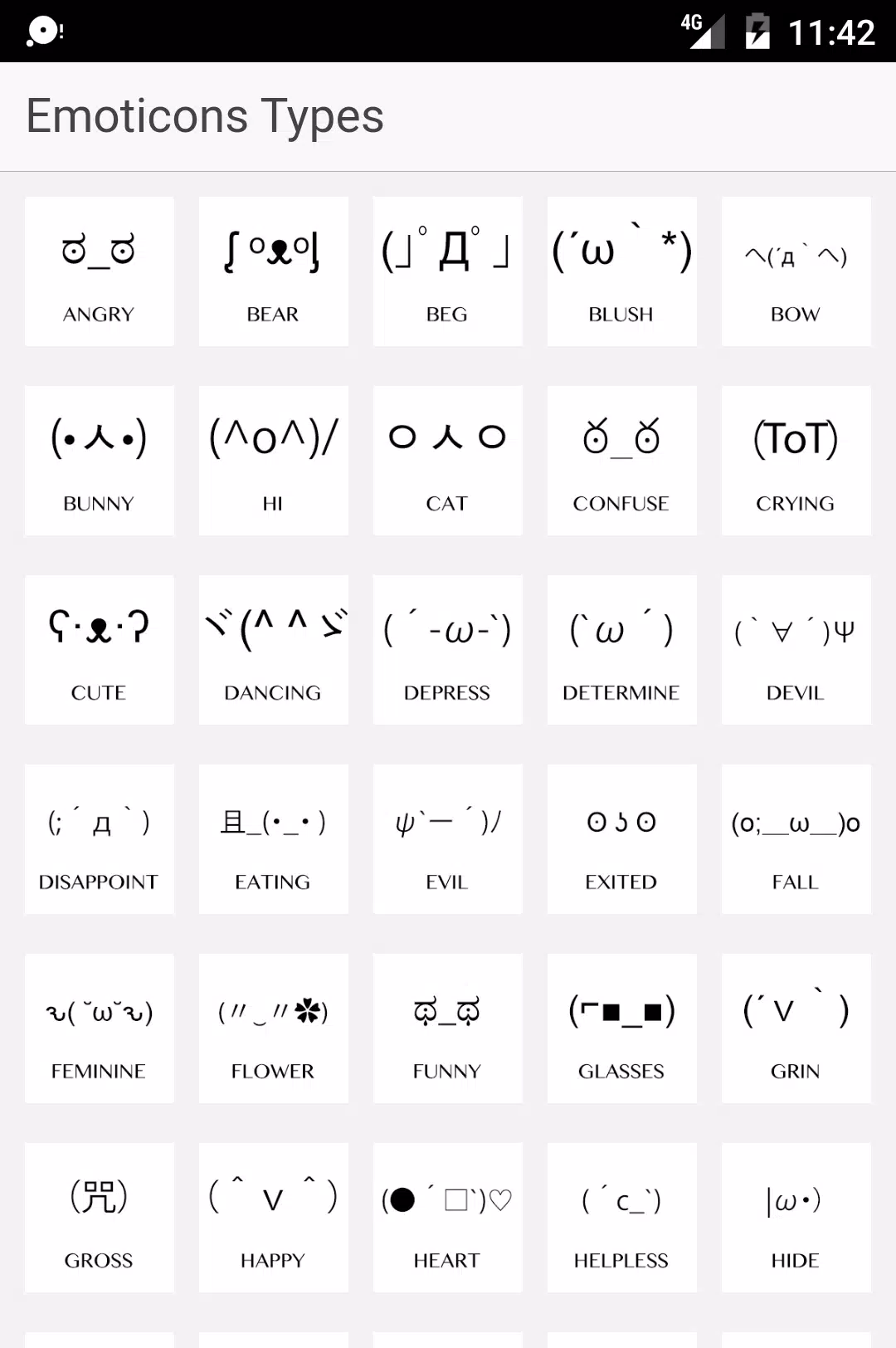 Text Emoticons