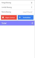 Kalkulator Belanja Sederhana ảnh chụp màn hình 1