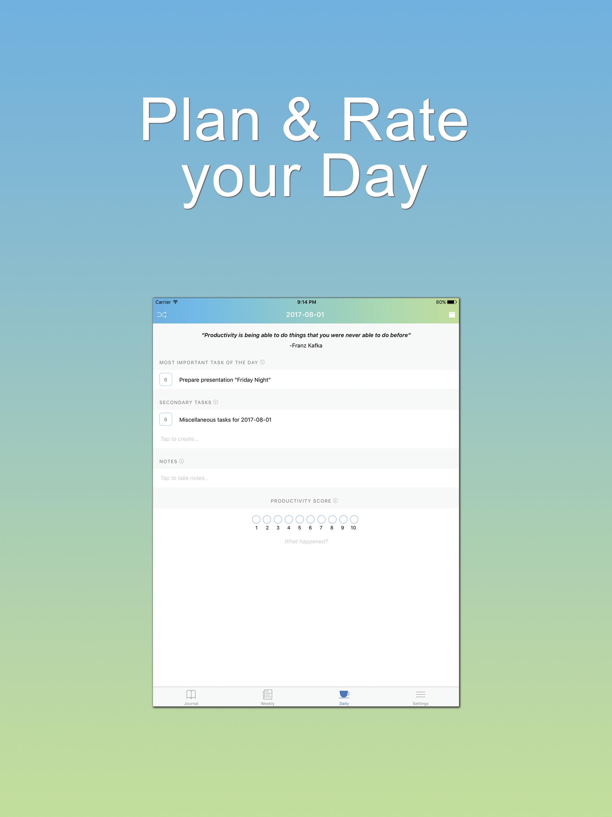Focus journal planner