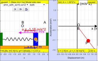 Simple Harmonic x vs a Lab screenshot 1