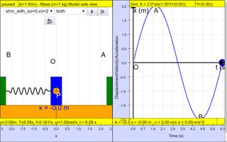 Simple Harmonic x vs t Lab screenshot 2