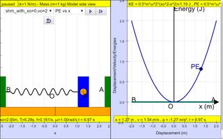 Simple Harmonics E vs x Lab screenshot 2