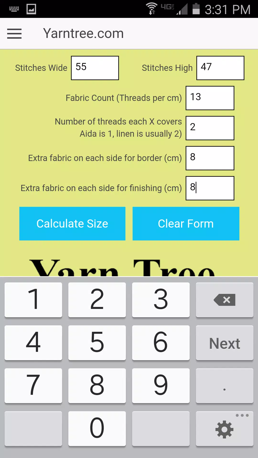 Cross Stitch Calculator APK for Android Download