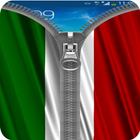 Italy Flag Zipper Screenlock icono