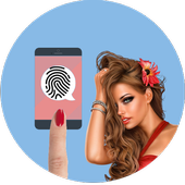Beauty test by fingerprint icon