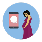 Pregnancy test by selfie icon
