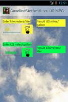 km/L vs. US MPG GasolineSter poster