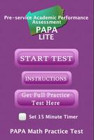 Poster PAPA Math Practice Test Lite