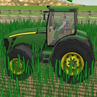 köy çiftlik traktör sürücü sim simgesi