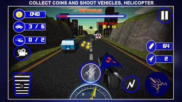 Super Hero Bat Bike Racing Driver Simulation capture d'écran 1