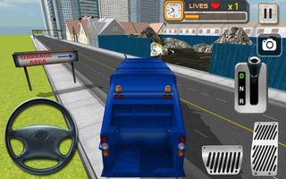 Ville Truck Garbage Cleaner 3D Affiche