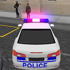 Szalony Police Car kierowcy ikona