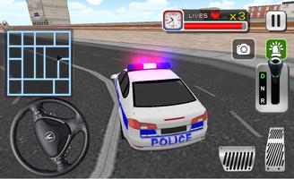 سائق مجنون سيارة شرطة 3D تصوير الشاشة 3