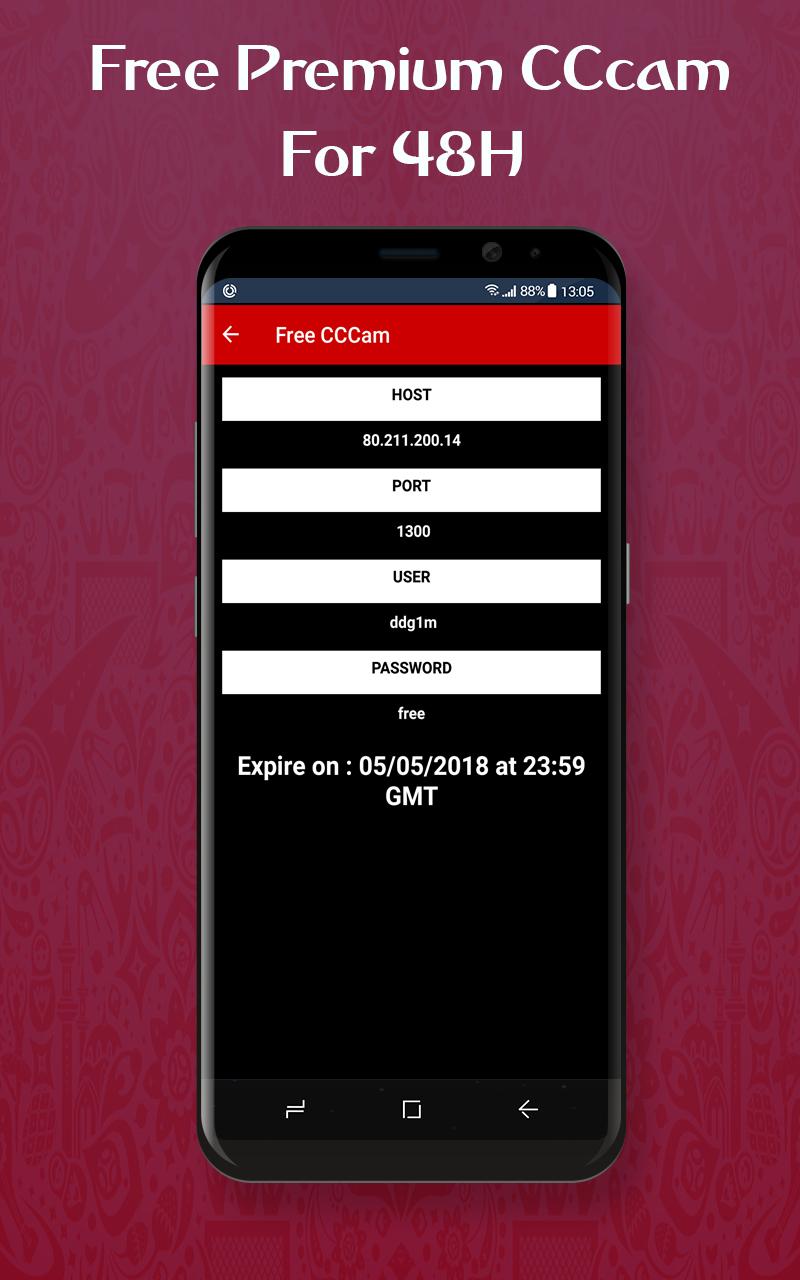 Free cccam for 48h APK pour Android Télécharger
