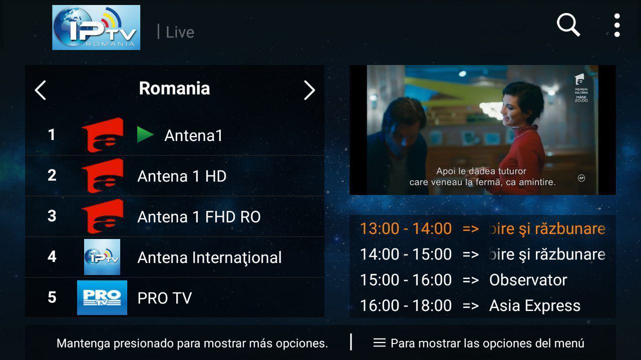 The description of TV Romania LIVE App.
