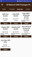 All Network SMS Packages Pakistan screenshot 3