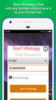 Direct in Whatsapp - Direct chat without contact Affiche
