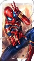 iron spider suit  wallpaper lock Plakat