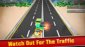 Blocky Speed Racing: Highway Traffic Racer Affiche
